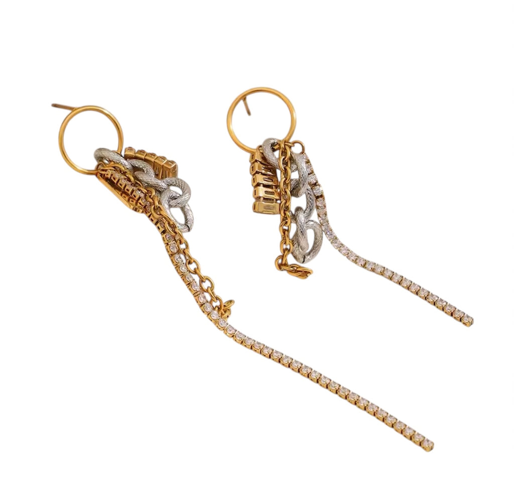 Dangle chain earrings
